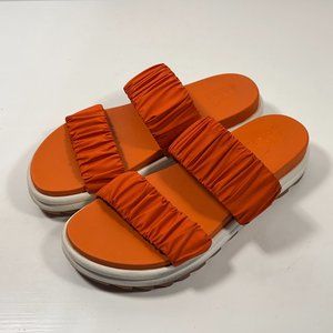 Sorel Roaming Orange Double Strap Sandals Women Size 9